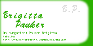 brigitta pauker business card